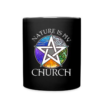 La nature est mon église - Mug uni - noir - Devant