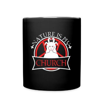 La nature est mon église - Mug uni - noir - Devant