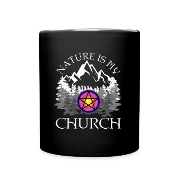 La nature est mon église - Mug uni - noir - Devant