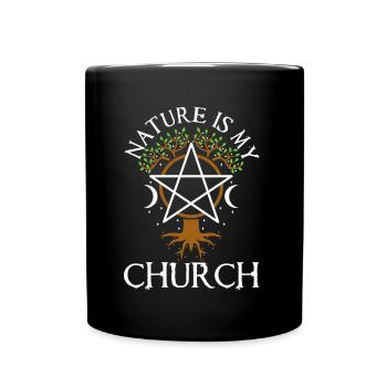 La nature est mon église - Mug uni - noir - Devant