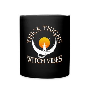 Thick Thighs Witch Vibes - Full Colour Mug - black - Front