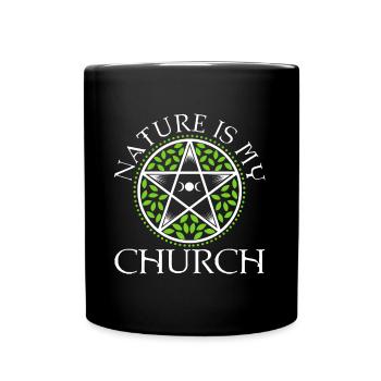 La nature est mon église - Mug uni - noir - Devant