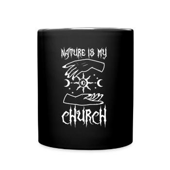 La nature est mon église - Mug uni - noir - Devant
