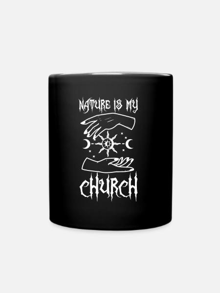 Nature Is My Church - Tasse einfarbig - Schwarz