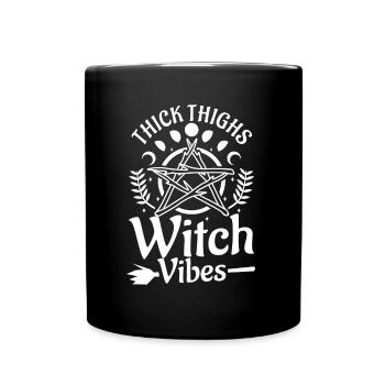 Thick Thighs Witch Vibes - Full Colour Mug - black - Front
