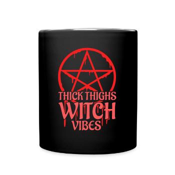 Thick Thighs Witch Vibes - Full Colour Mug - black - Front