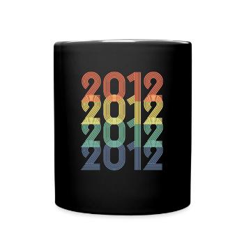 Cool Retro 2012, 11 Jahre alt, Kinder zum 11. Geburtstag - Tasse einfarbig - Schwarz - Vorne