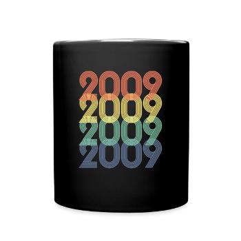 Cool Retro 2009, 14 Jahre alt, 14. Geburtstag Teens - Tasse einfarbig - Schwarz - Vorne