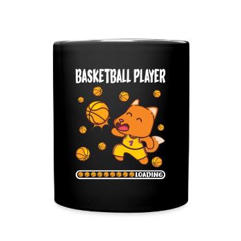 Basketball Player Loading Basketballer Fox Design - Full Colour Mug - black - Front