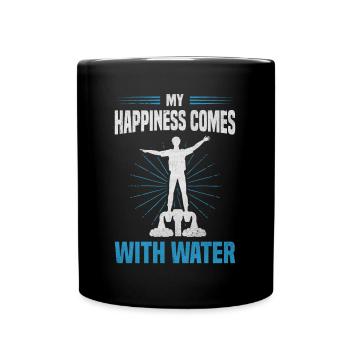 Mon bonheur vient avec l’hydrojet de flyboard d’eau - Mug uni - noir - Devant