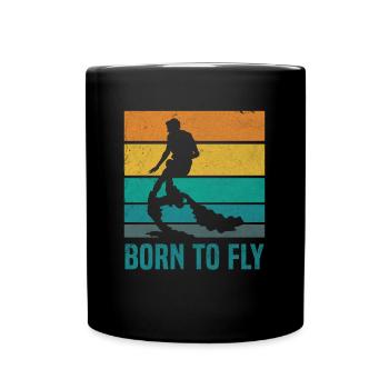 Born To Fly - Sports nautiques fun flyboarder - Mug uni - noir - Devant