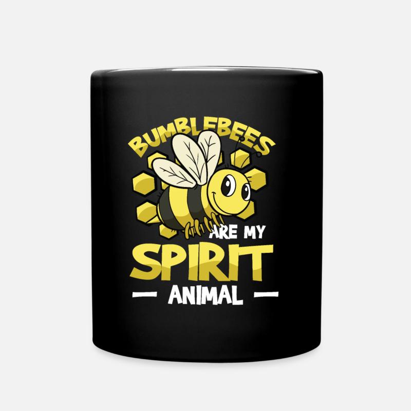 Hummeln sind mein Geist Tier Hummel - Tasse einfarbig - Schwarz