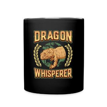 Bearded dragon, whisperer, reptile lover. - Full Colour Mug - black - Front