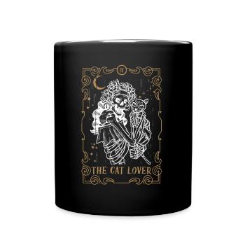 Cat Lover Tarot Card Occult Club Gothic Animal - Tasse einfarbig - Schwarz - Vorne