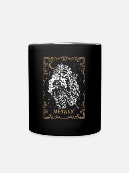 Cat Meow Tarot Card Occult Club Gothic Animal - Tasse einfarbig - Schwarz