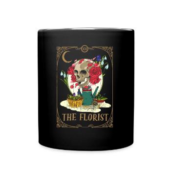 Florist Plants Tarot Card Occult Club Gothic - Full Colour Mug - black - Front