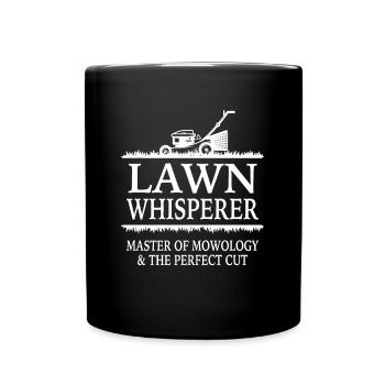 Lawn Whisperer Lawn Mower Mowing Hobby Gardener - Full Colour Mug - black - Front