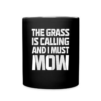 Tondeuse à gazon Jardinage Herbe Appel Mow - Mug uni - noir - Devant
