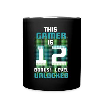 This Gamer Is Video Game Lover Gamer Age 12 - Full Colour Mug - black - Front