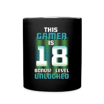 This Gamer Is Video Game Lover Gamer Age 18 - Full Colour Mug - black - Front
