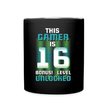 Ce joueur est un amateur de jeux vidéo Gamer Age 16 - Mug uni - noir - Devant