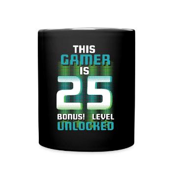 Ce joueur est un amateur de jeux vidéo Gamer Age 25 - Mug uni - noir - Devant