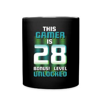 This Gamer Is Video Game Lover Gamer Age 28 - Full Colour Mug - black - Front