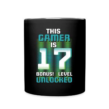 This Gamer Is Video Game Lover Gamer Age 17 - Full Colour Mug - black - Front