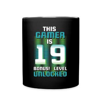 This Gamer Is Video Game Lover Gamer Age 19 - Tasse einfarbig - Schwarz - Vorne