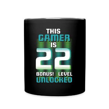 This Gamer Is Video Game Lover Gamer Age 22 - Full Colour Mug - black - Front