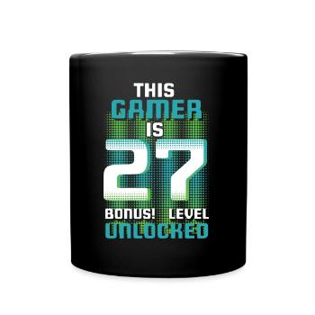 Ce joueur est un amateur de jeux vidéo Gamer Age 27 - Mug uni - noir - Devant