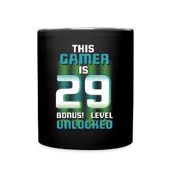 This Gamer Is Video Game Lover Gamer Age 29 - Full Colour Mug - black - Front