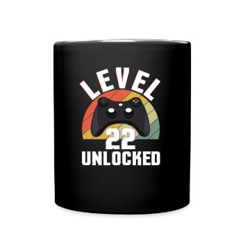 Retro Gamer Amateur de jeux vidéo Gamer Age 22 Déverrouillé - Mug uni - noir - Devant