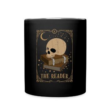 Book Reader Tarot Card Occult Club Gothic - Tasse einfarbig - Schwarz - Vorne