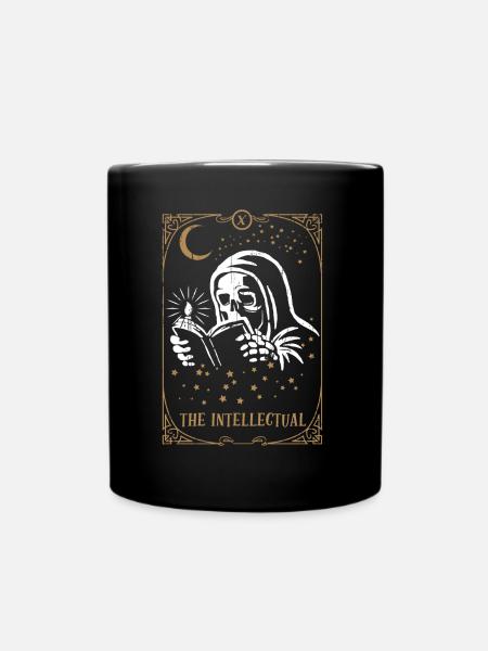 Skeleton Intellectual Tarot Card Occult Gothic - Tasse einfarbig - Schwarz