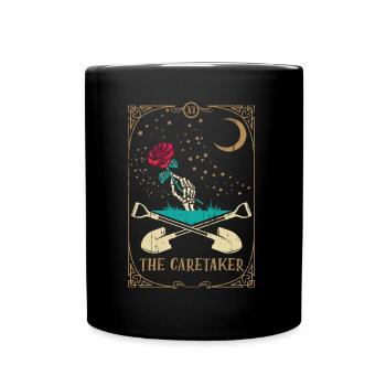 Rose Tarot Card Occult Club Gothic Caretaker - Tasse einfarbig - Schwarz - Vorne