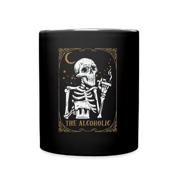 Tarot Card Occult Club Gothic Vice Drinker Alcohol - Tasse einfarbig - Schwarz - Vorne