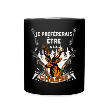 Moi La Chasse Je Préfère Humour Pour Chasseur - Mug uni - noir - Devant