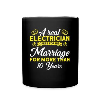 Rose Wedding Worries About His Marriage Gift - Full Colour Mug - black - Front