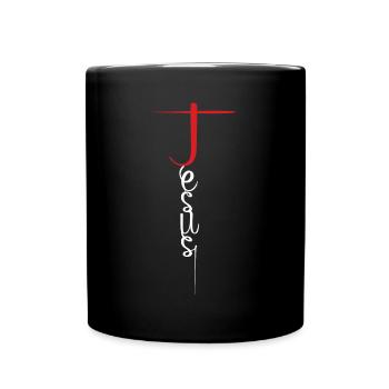 Aimer Christian Pastor Script Jésus - Mug uni - noir - Devant