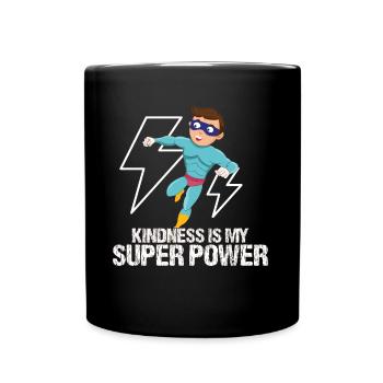 Hero Kindness Power Super Courage Orange Unity Day - Full Colour Mug - black - Front