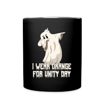 Ghost Stop Bullying Courage Wear Orange Unity Day - Tasse einfarbig - Schwarz - Vorne