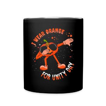 Citrouille Orange Gentillesse Sensibilisation Journée de l’Unité - Mug uni - noir - Devant