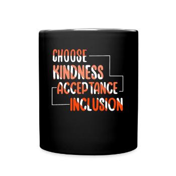 Acceptation Paix Bonté Sensibilisation Journée de l’unité - Mug uni - noir - Devant