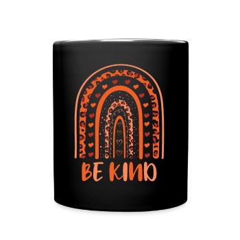 Kind Rainbow Orange Kindness Awareness Unity Day - Tasse einfarbig - Schwarz - Vorne