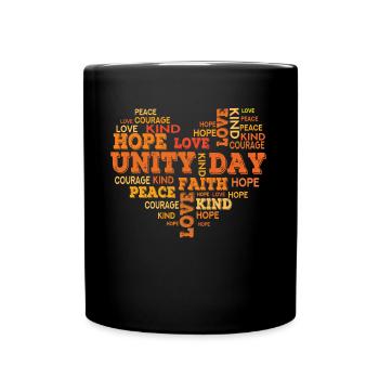 Word Cloud Heart Kindness Awareness Unity Day - Tasse einfarbig - Schwarz - Vorne