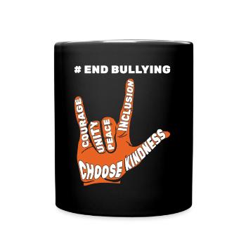 End Bullying Rock Kindness Orange Unity Day - Tasse einfarbig - Schwarz - Vorne