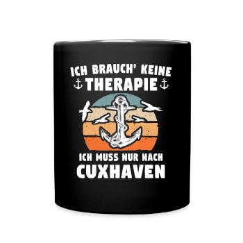 Cuxhaven Nordsee Cuxhavener - Tasse einfarbig - Schwarz - Vorne