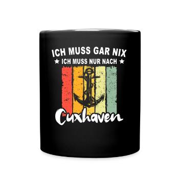 Cuxhaven Nordsee Cuxhavener - Tasse einfarbig - Schwarz - Vorne