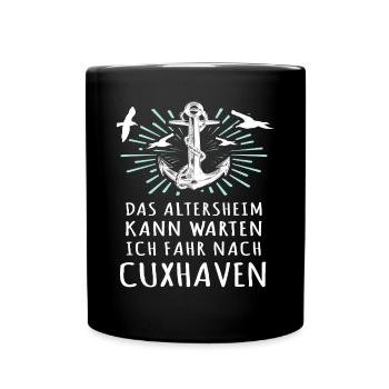 Cuxhaven Nordsee Cuxhavener - Tasse einfarbig - Schwarz - Vorne